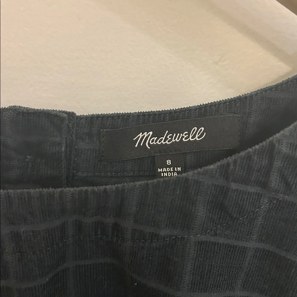 🛍 2/$18 Madewell Corduroy Puff-Sleeve Top in Windowpane